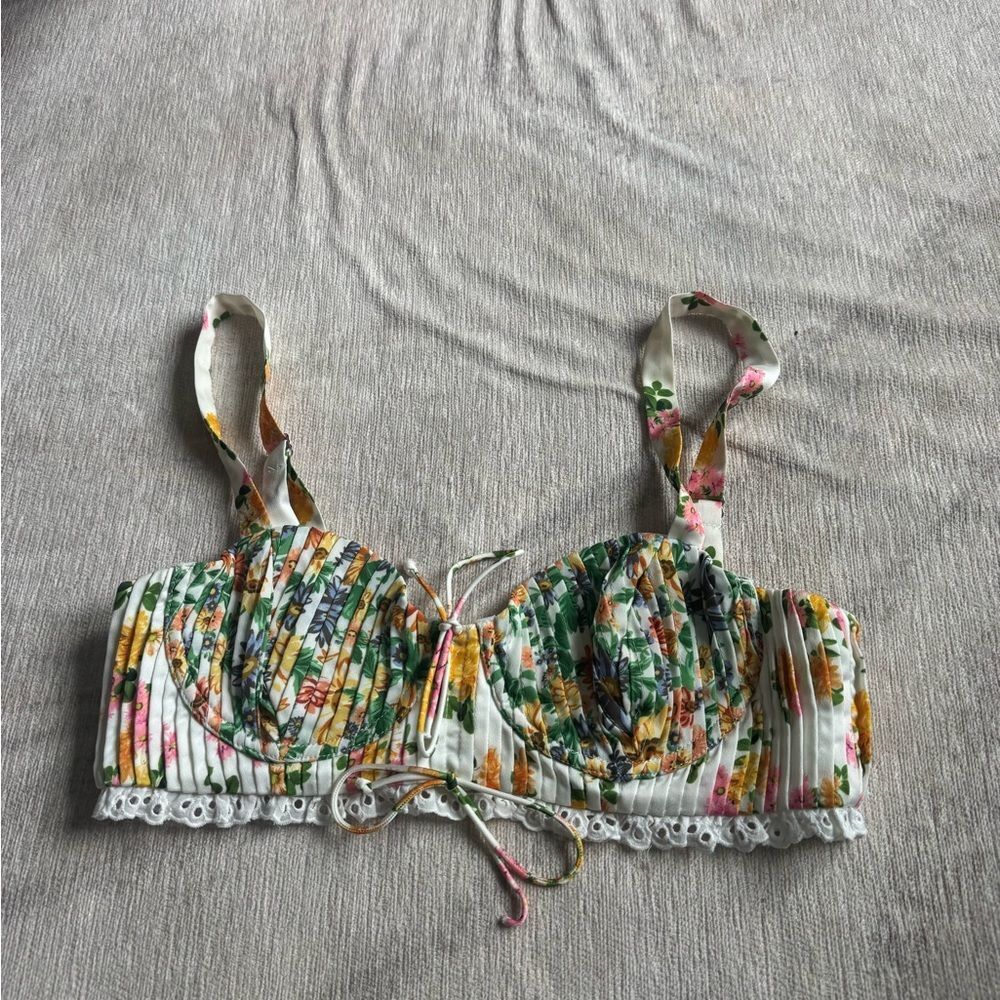 For Love & Lemons | Rosalyn Crop Top in Marigold